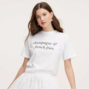 Kate Spade Champagne and Fries Graphic Tee